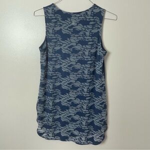 Tangerine Blue & Gray Sleeveless Tunic Top – Size Small